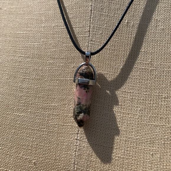 Handmade Genuine Stone Dagger Charm Amulet Necklace - Picture 13 of 14